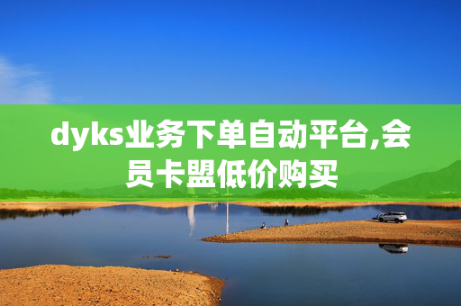 dyks业务下单自动平台,会员卡盟低价购买