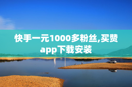 快手一元1000多粉丝,买赞app下载安装