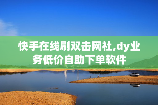 快手在线刷双击网社,dy业务低价自助下单软件